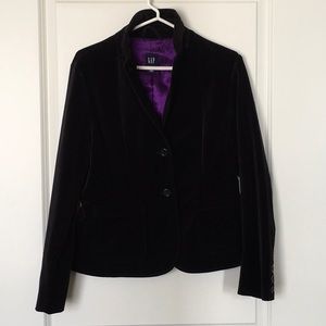 Gap Black Velvet Blazer